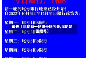 最近【昆明新一轮限号吗今天,昆明是否限号】