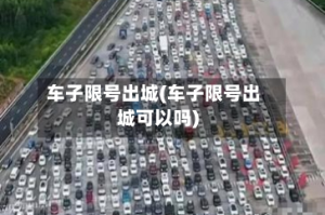 车子限号出城(车子限号出城可以吗)