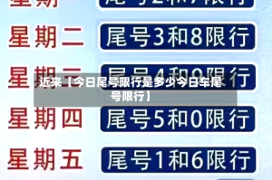 近来【今日尾号限行是多少今日车尾号限行】