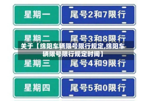 关于【绵阳车辆限号限行规定,绵阳车辆限号限行规定时间】