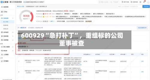 600929“急打补丁”	，重组标的公司董事被查-第3张图片