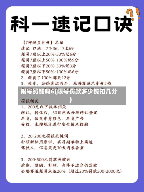 限号罚钱吗6(限号罚款多少钱扣几分)-第3张图片