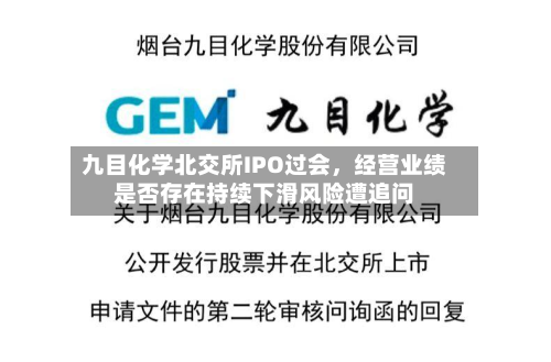 九目化学北交所IPO过会，经营业绩是否存在持续下滑风险遭追问-第1张图片