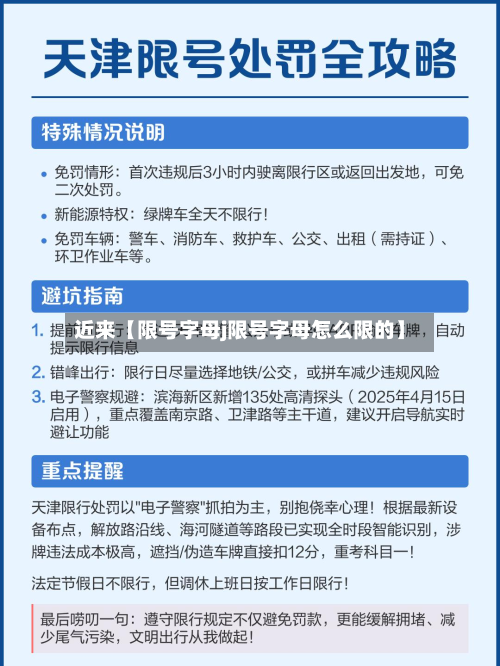 近来【限号字母j限号字母怎么限的】-第3张图片