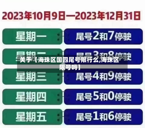 关于【海珠区国四尾号限行么,海珠区限号吗】-第2张图片